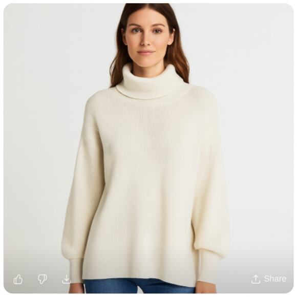 Free People SZ M Softly Structured Cowl Neck Tunic Sweater In Heather Oatmeal - Picture 1 of 6
